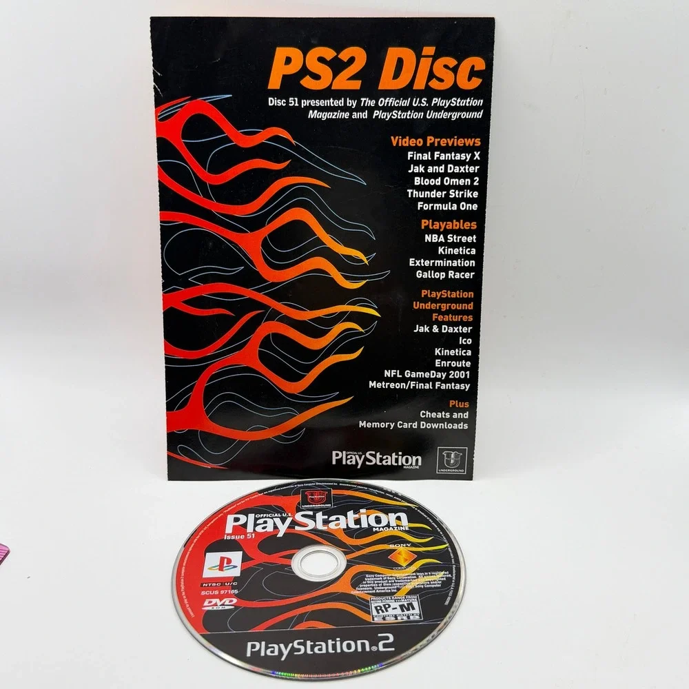 Sony PlayStation 2 Official Magazine Issue 51 Demo Disc SCUS-97165 Retro Gaming